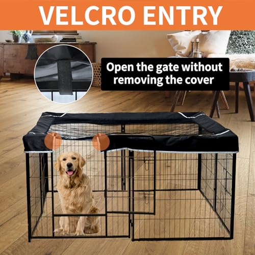24" H 8 Panel Dog Playpen with Storage Bag C633