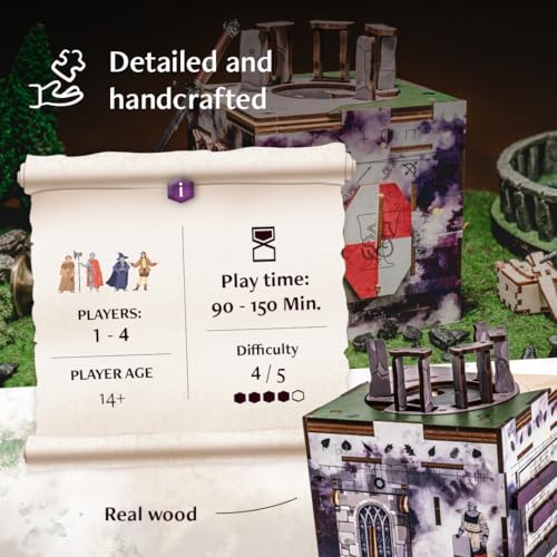 Interactive Wooden Puzzle Box with Hidden Compartments B282316