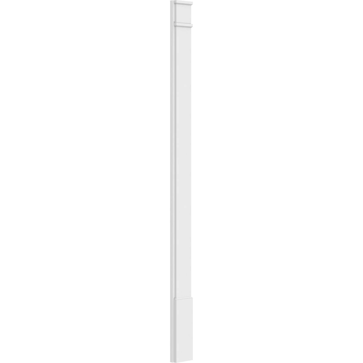 Plain PVC Pilaster with Decorative Capital & Base (Pair) J342