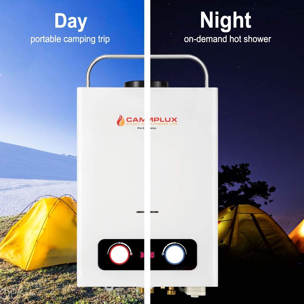 1.58 GPM Tankless Propane Water Heater with Portable Handle, White Z7211