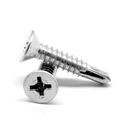 #12-14 x 3 inch Self Drilling Screws Phillips Flat Head Zinc Plated 750 Pk Z4716