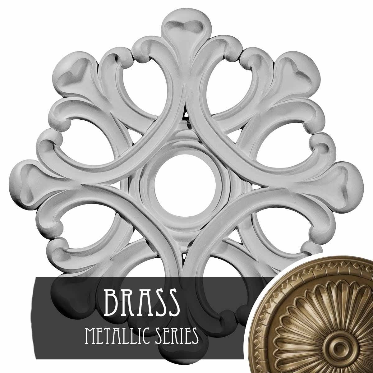Angel Ceiling Medallion Hand-Painted Brass S853