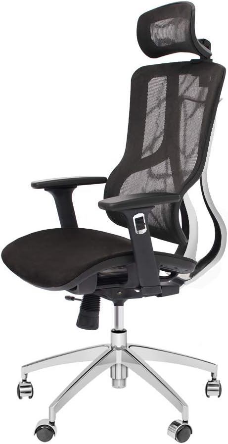 Black Ergonomic Mesh Office Chair with Headrest and 3D Armrest O3536