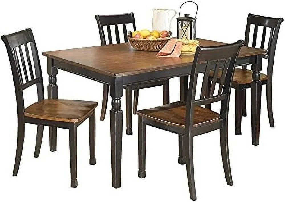 Solid Two-Toned Rectangular Dining Table D878