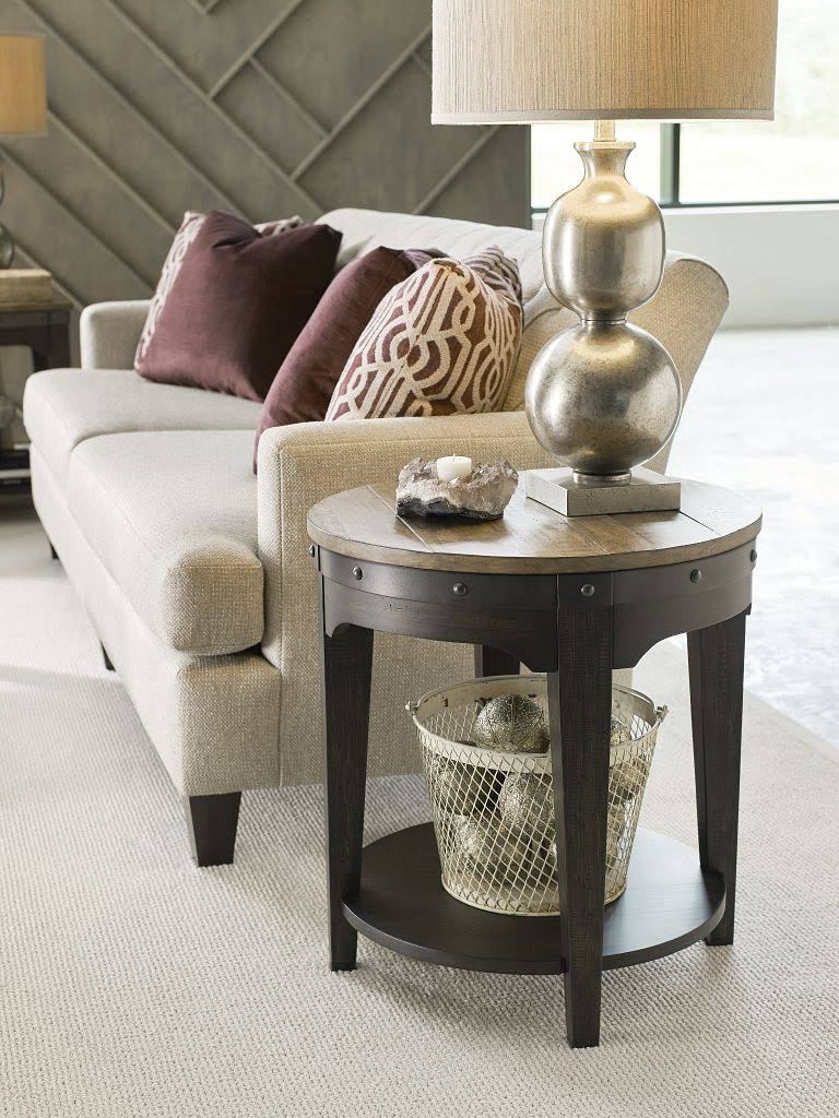 Charcoal Round End Table K53696