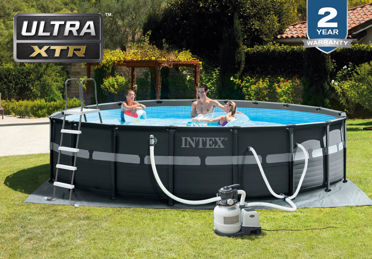 18' x 52" Round Above Ground Pool Set with Filter Pump D944655