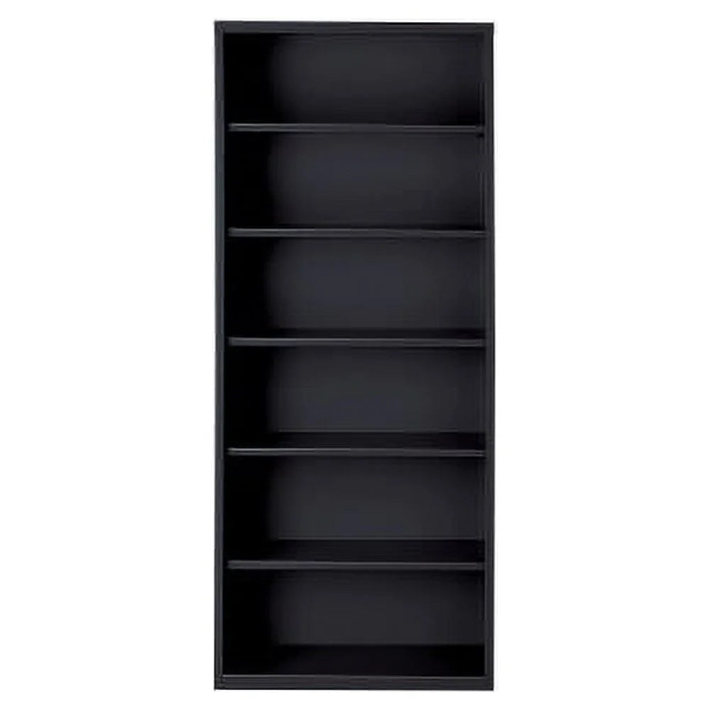 Black Steel 6 Shelf Bookcase F773