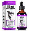 15 in 1 Dog Multivitamin Drops with Glucosamine Cranberry Bacon Flavor 2 Fl Oz B37187