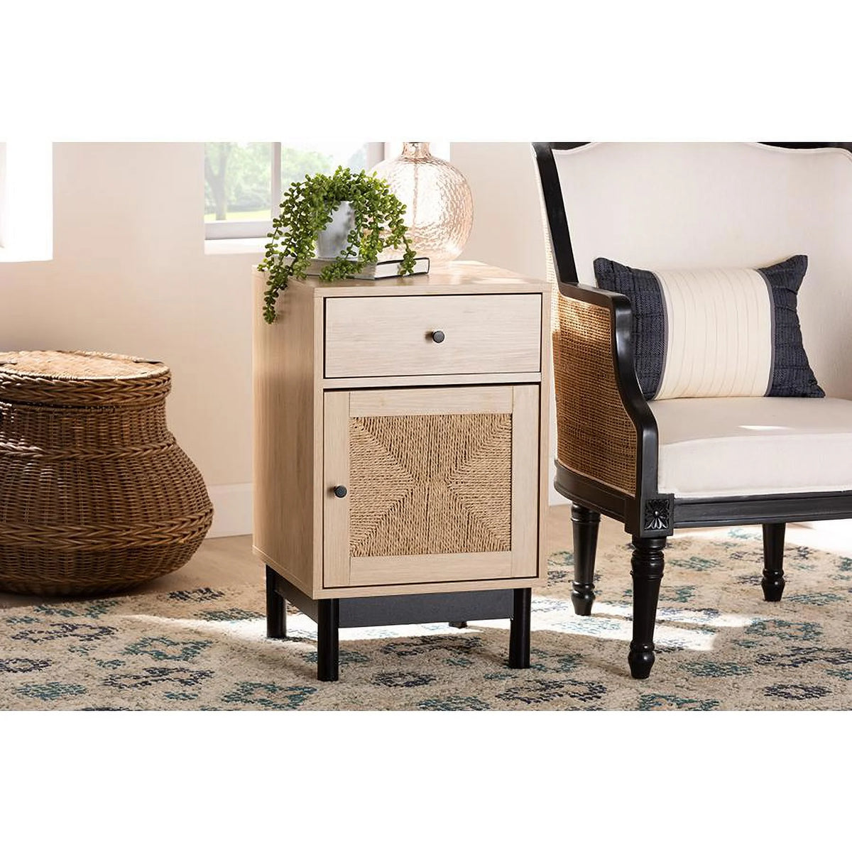 1 Drawer Mid-Century Wood End Table G2441