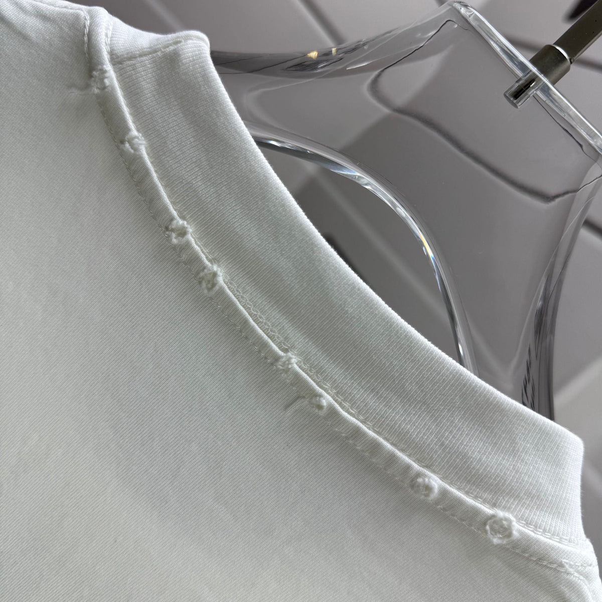 Acne Studios Two‑Teddy‑Bear Graphic Distressed‑Trim Crew‑Neck Short‑Sleeve T‑Shirt