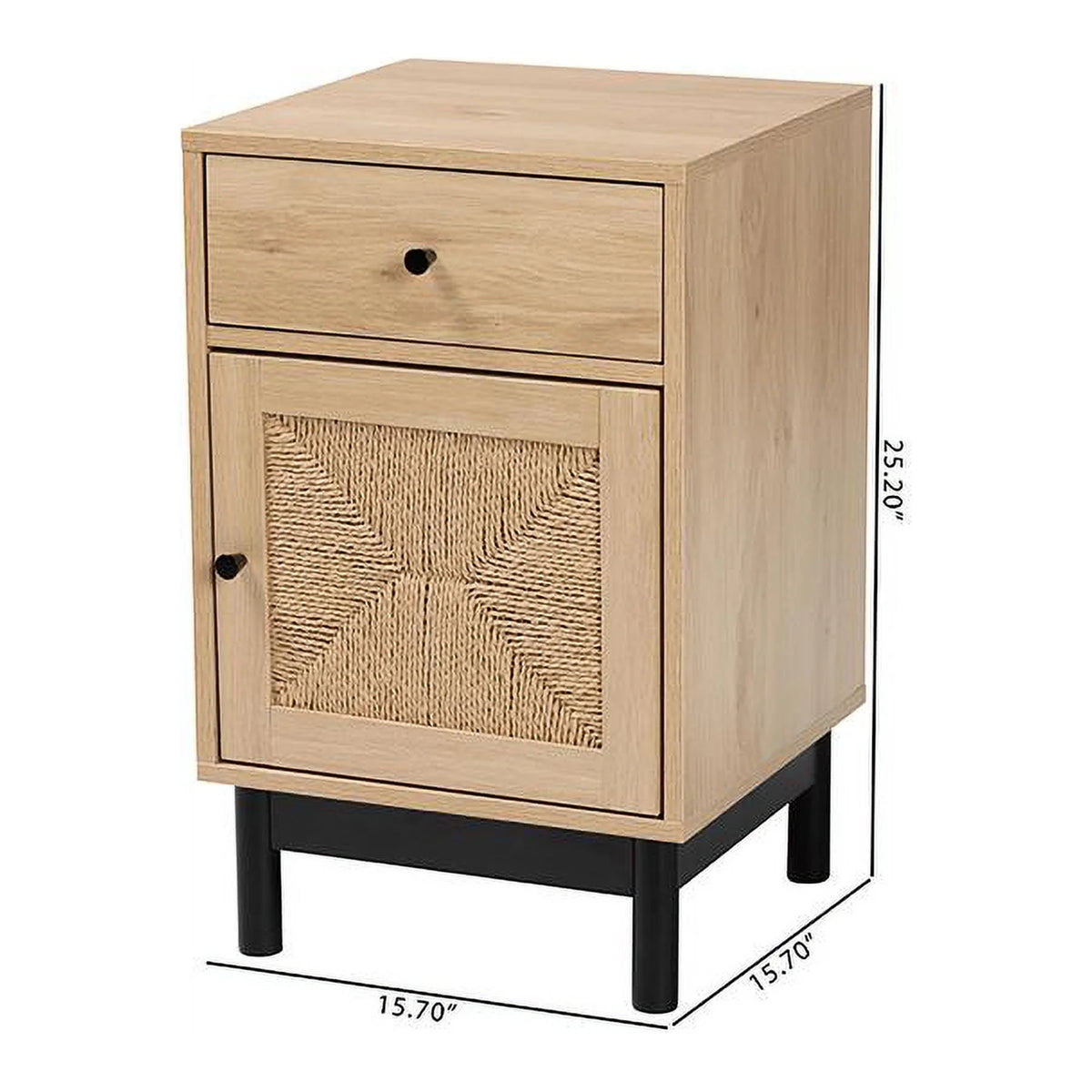 1 Drawer Mid-Century Wood End Table G2441