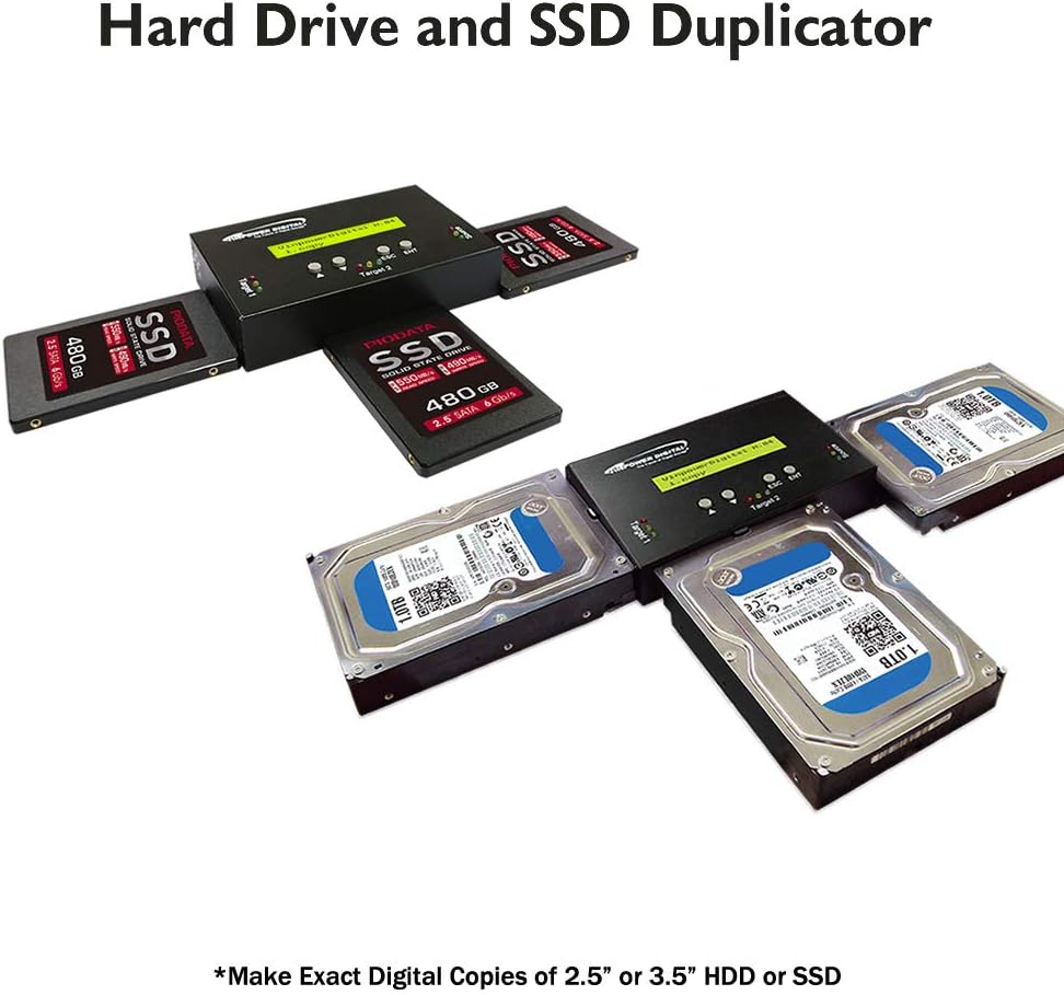 SATA 2.5 & 3.5 HDD/SSD Clone Duplicator Sanitizer G13252