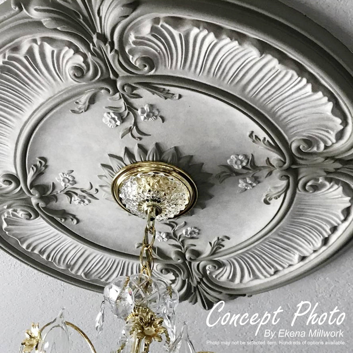 Angel Ceiling Medallion Hand-Painted Brass S853