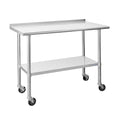Stainless Steel Table 24 x 48 Inches with Caster Wheels H62174
