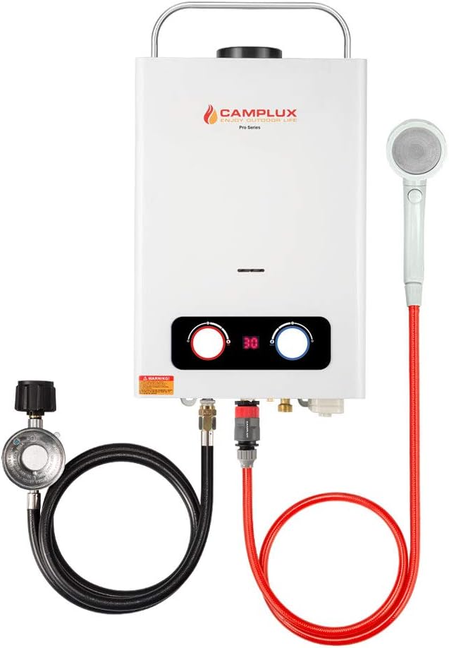 1.58 GPM Tankless Propane Water Heater with Portable Handle, White Z7211