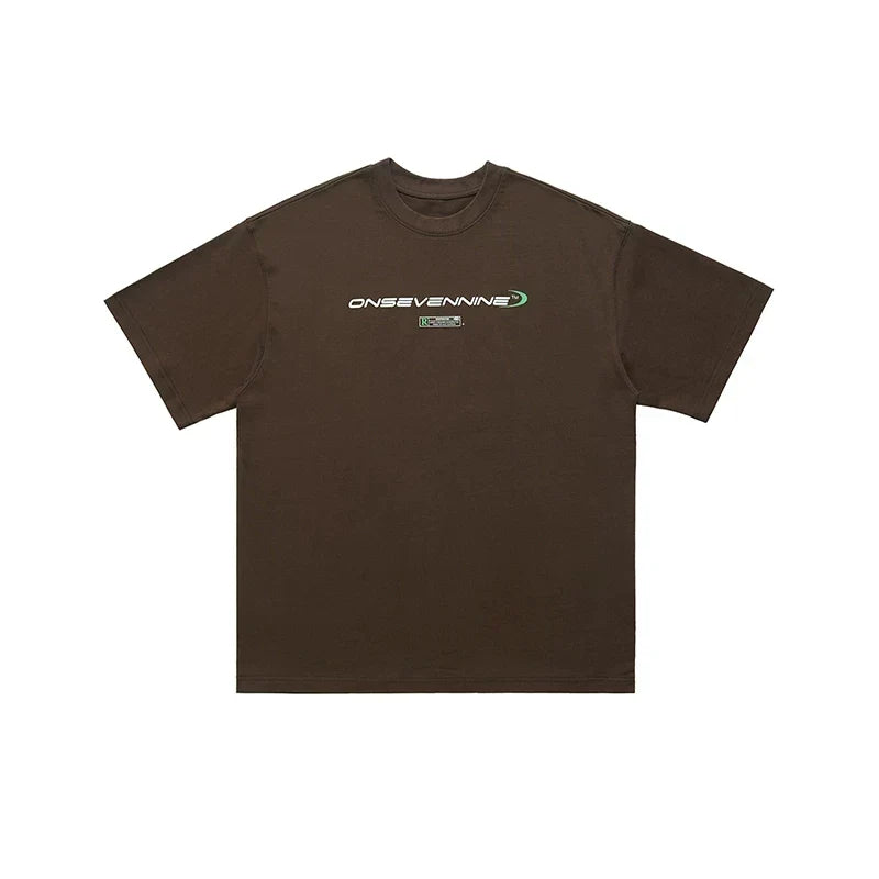 ONSEVENINE Tech-Font Minimalist Logo Tee