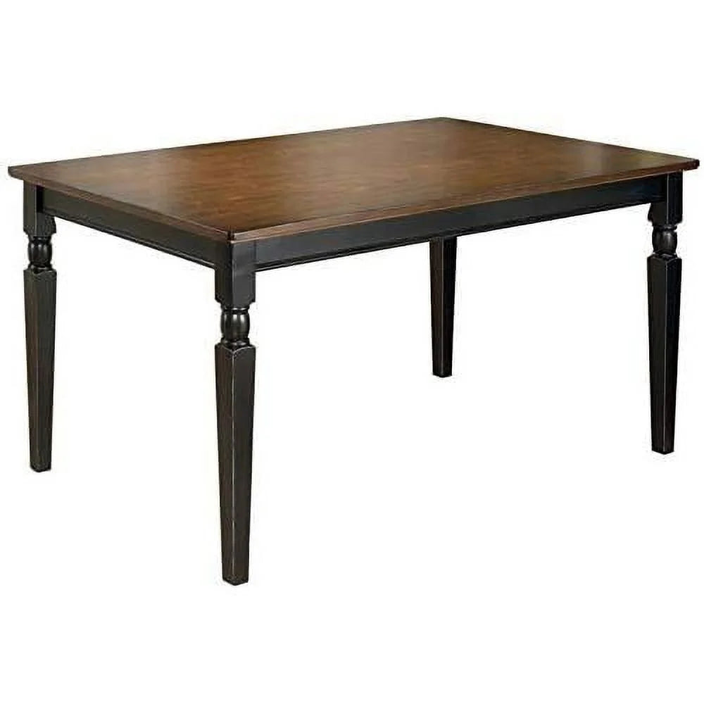 Solid Two-Toned Rectangular Dining Table D878