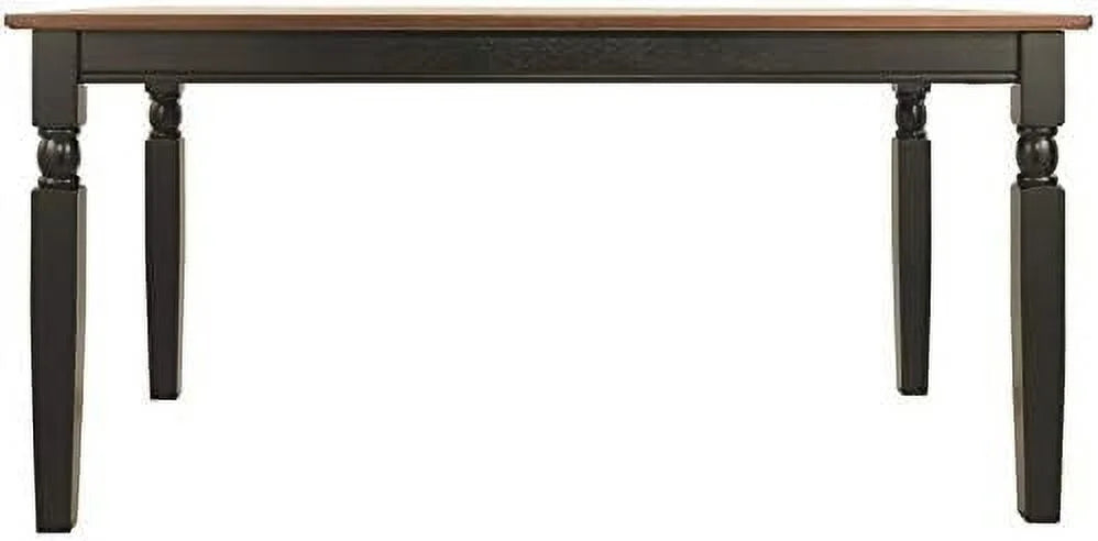Solid Two-Toned Rectangular Dining Table D878