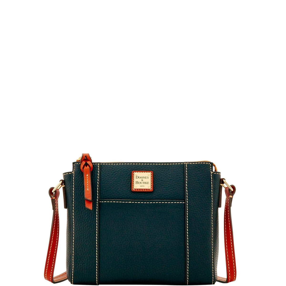 Black Pebble Grain Crossbody Bag N1167