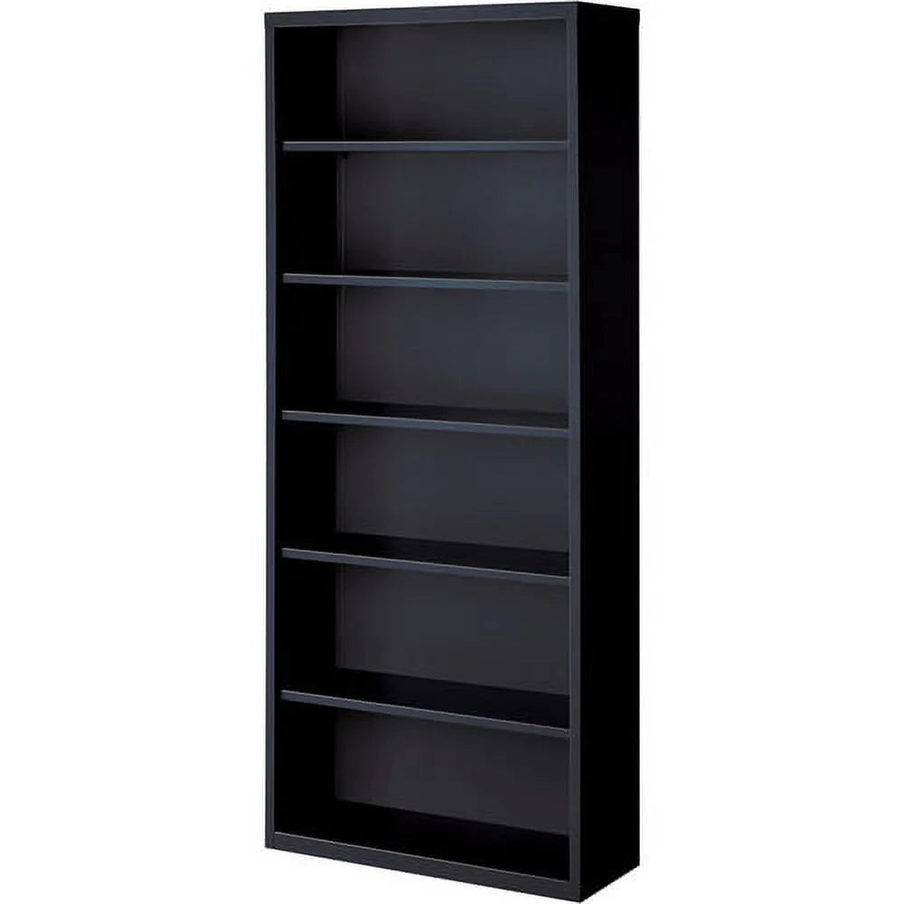 Black Steel 6 Shelf Bookcase F773