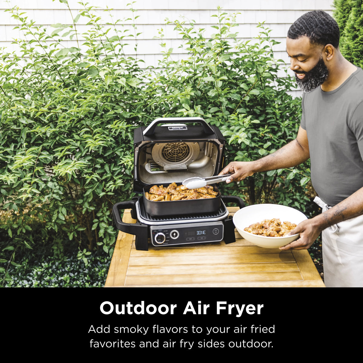 3-in-1 Outdoor Grill, BBQ Smoker, & Air Fryer T89043