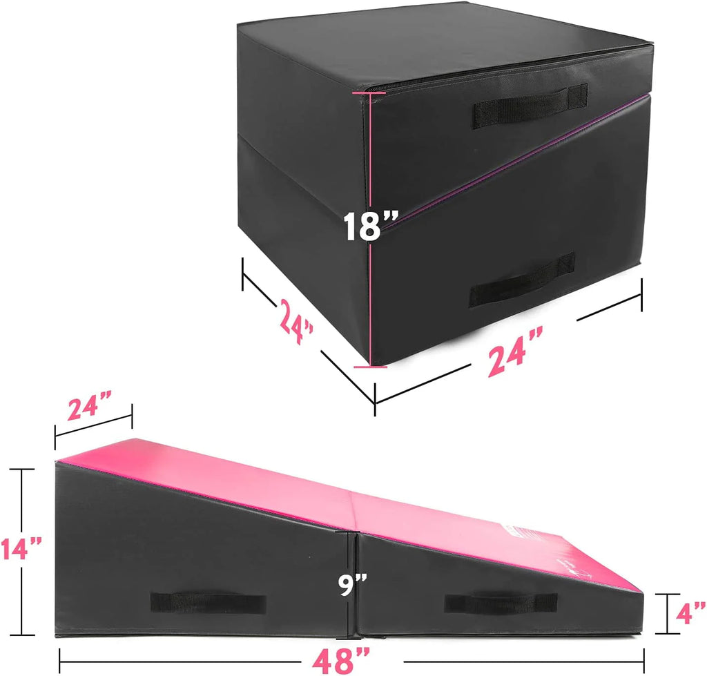 Pink Purple Incline Tumbling Mat M9058