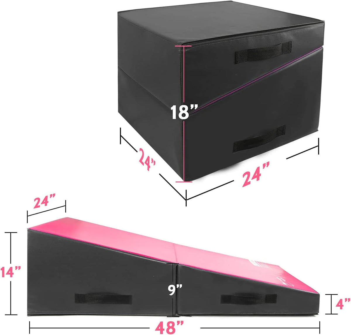 Pink Purple Incline Tumbling Mat M9058