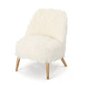 White Faux Fur Accent Chair S91483