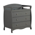 Gray 3 Drawer Changing Dresser F626