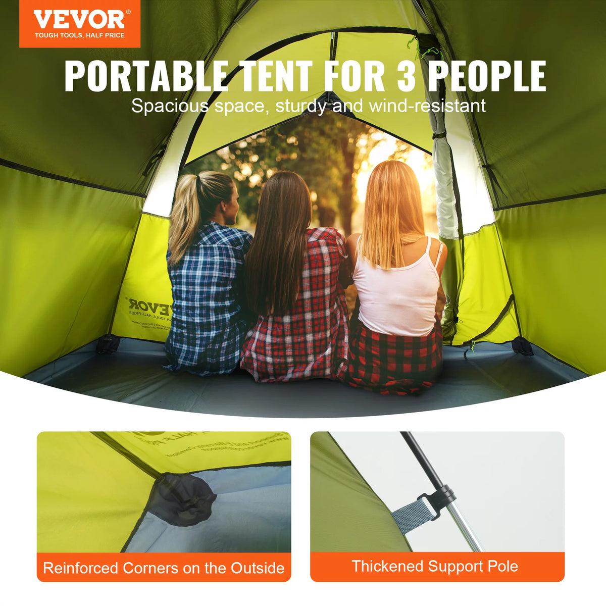 7 x 7 x 4 ft Waterproof Lightweight Camping Tent J888729